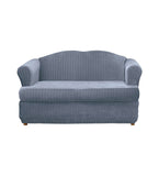 Surefit 35828 2 Peice Stretch Pinstripe T Cushion Loveseat, French Blue