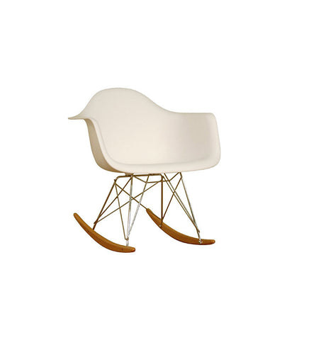 Baxton Studio Letterio White Cradle Chair