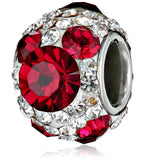 Disney Stainless Steel Mickey Crystal Birthstone Bead Charm