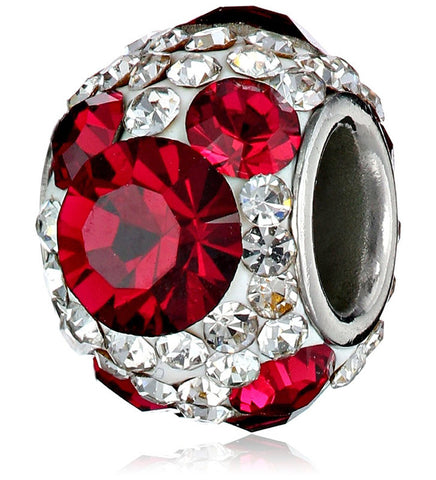Disney Stainless Steel Mickey Crystal Birthstone Bead Charm
