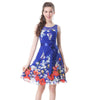 Ever Pretty Floral Printed Round Neckline Bow Padded Short