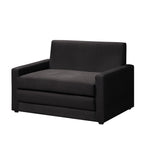 DHP Microfiber Double Undfolding Sleeper Sofa Chair, Black